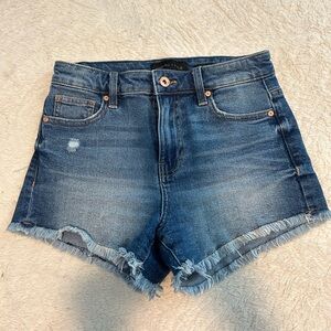 Kendall & Kylie Distressed Blue Jean Shorts